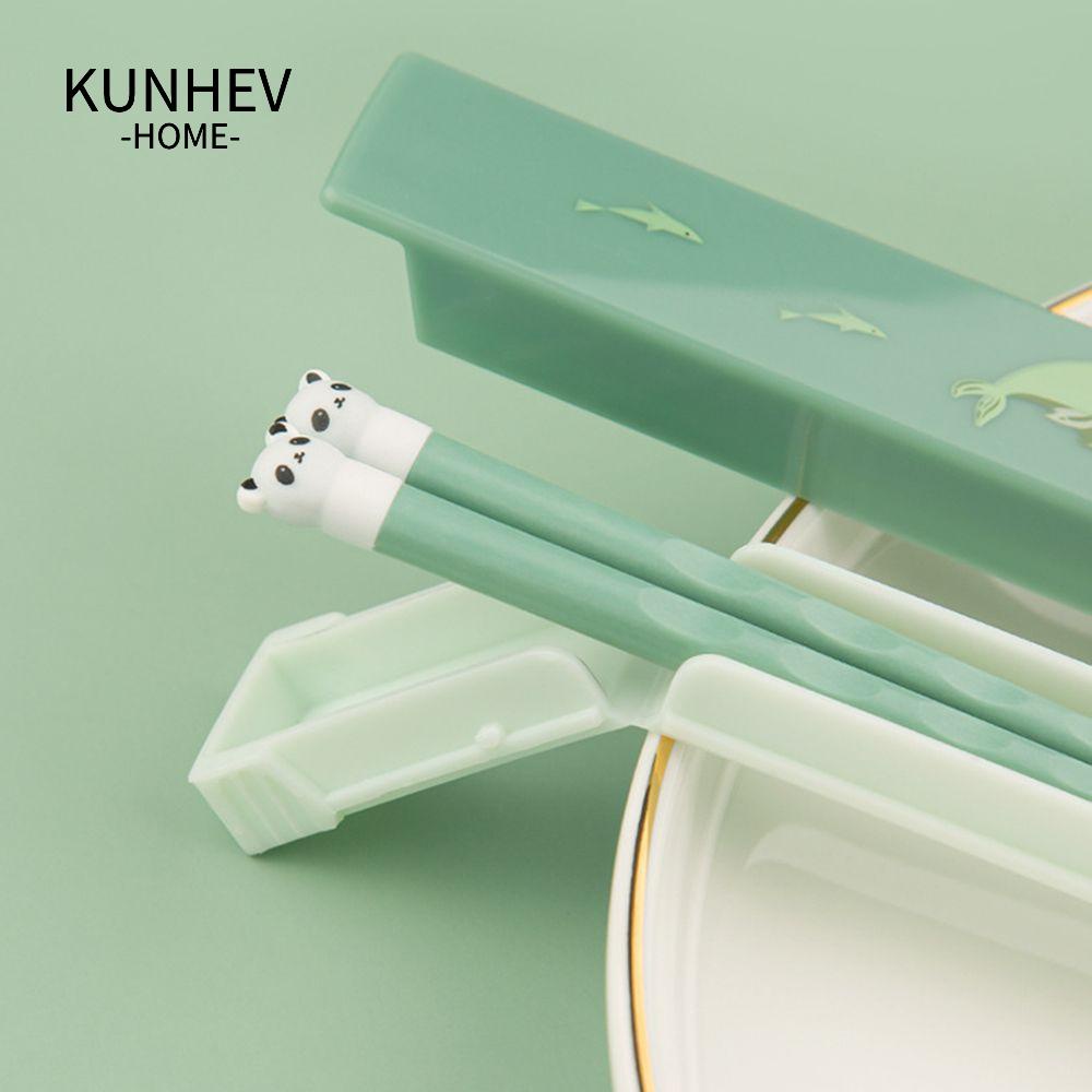 KUNHEV Đũa Ăn Hình Gấu Trúc Dễ Thương Có Thể Tái Sử Dụng
