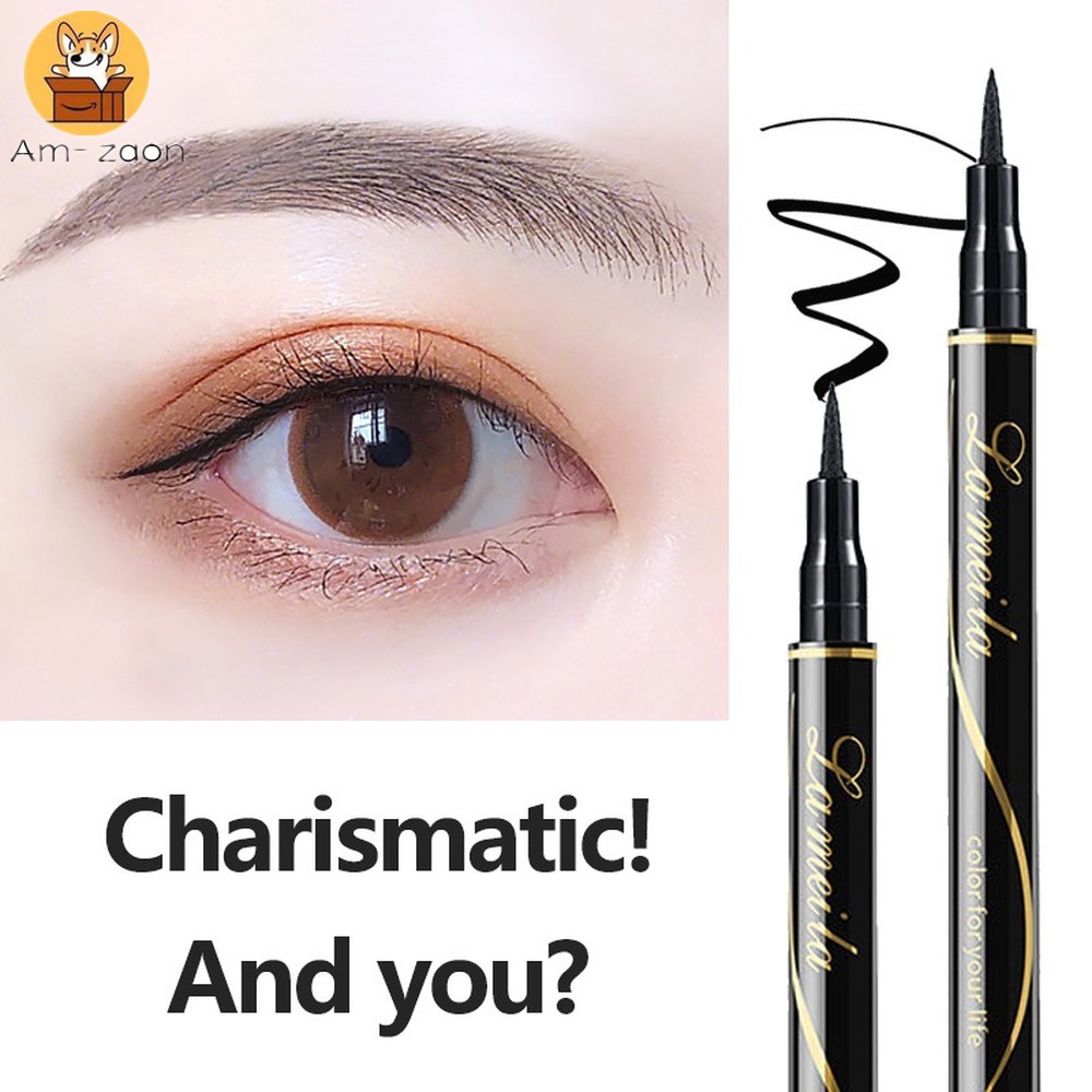 Bút Kẻ Mắt Màu Đen Nhanh Khô Chống Thấm Nước Lâu Trôi Trang Điểm Mượt Mà - A.HUOG