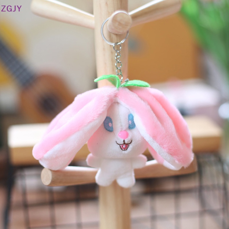 1 Móc Khóa Thỏ Nhồi Bông 11cm Hóa Trang Dễ Thương Mới