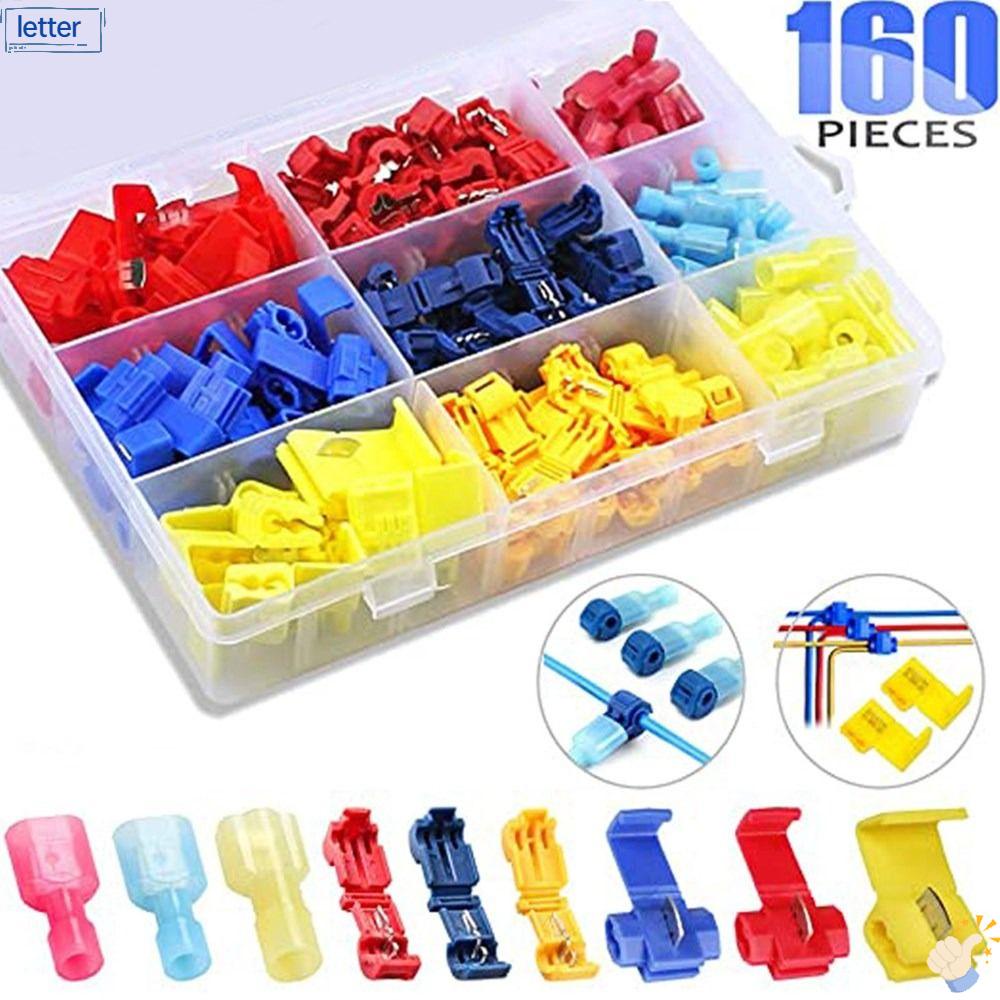 LET Set 160 Đầu Nối Dây Điện Cách Điện Kèm Hộp Đựng Tiện Dụng Cho Xe Hơi