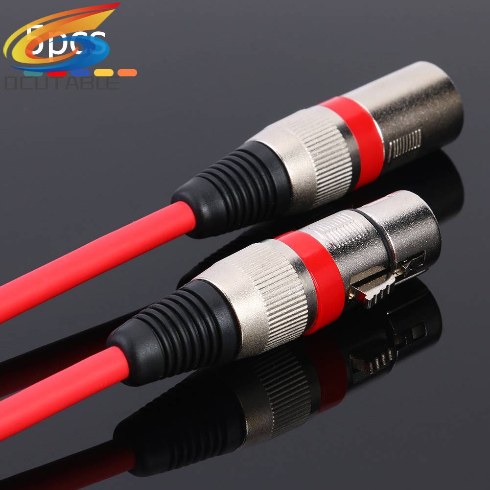 Set 5 Dây Cáp Âm Thanh 3Pin XLR Mạ Bạc