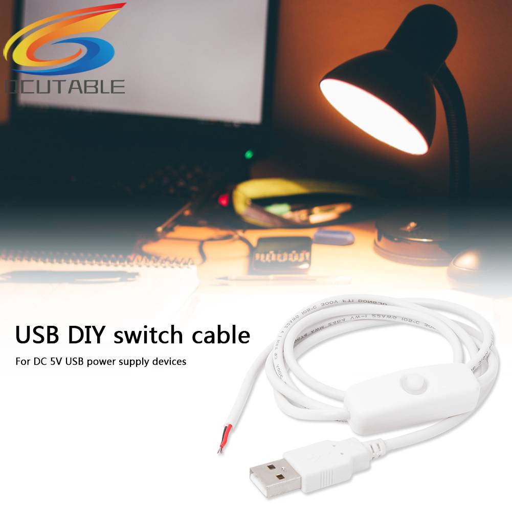 Cáp ChuyểN ĐổI Mở RộNg 1m 5V 2 Pin USB 2.0 DIY VớI Công TắC