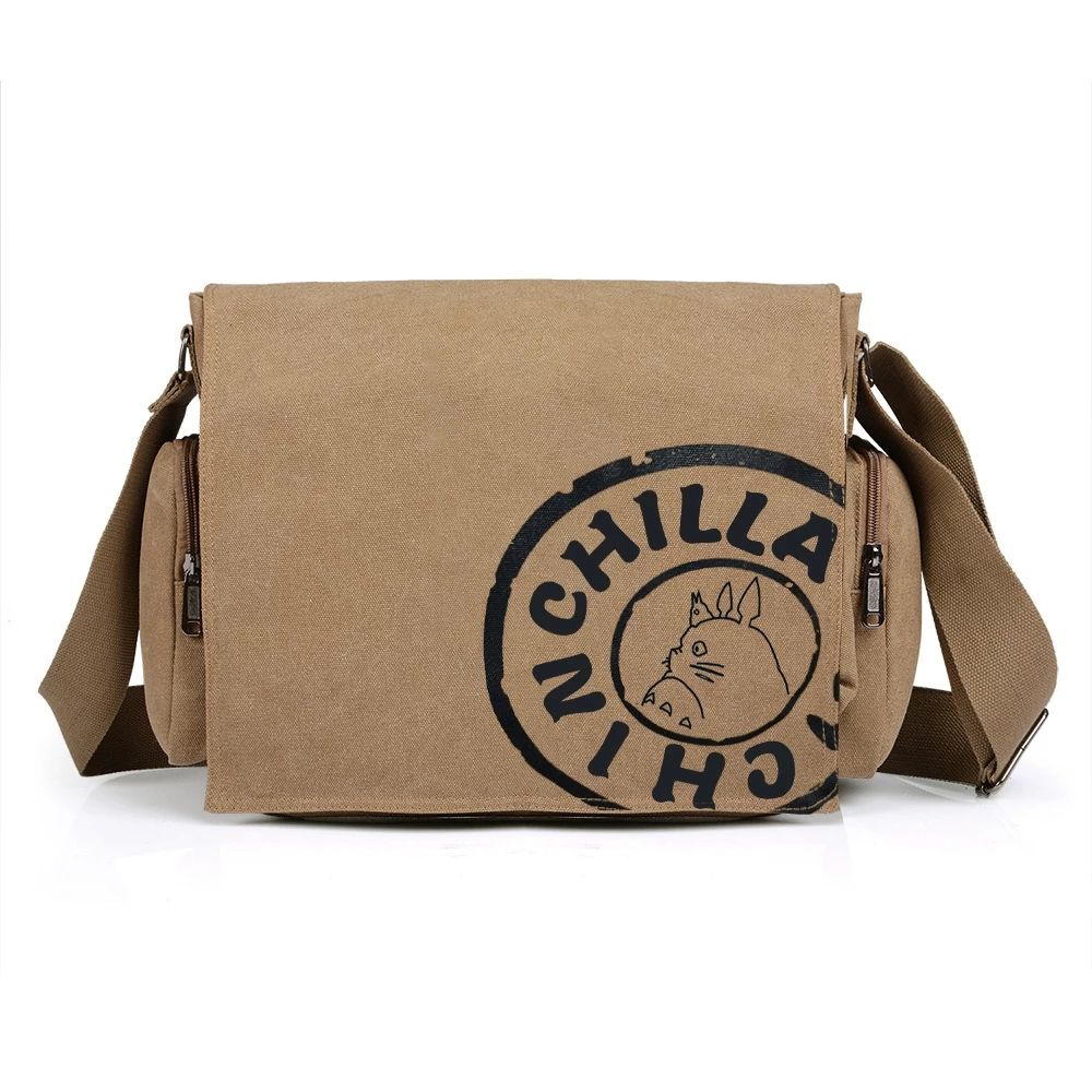 Túi Đeo Vai Bằng Vải Canvas In Hình Totoro Đa Năng Thời Trang Cho Nam Và Nữ