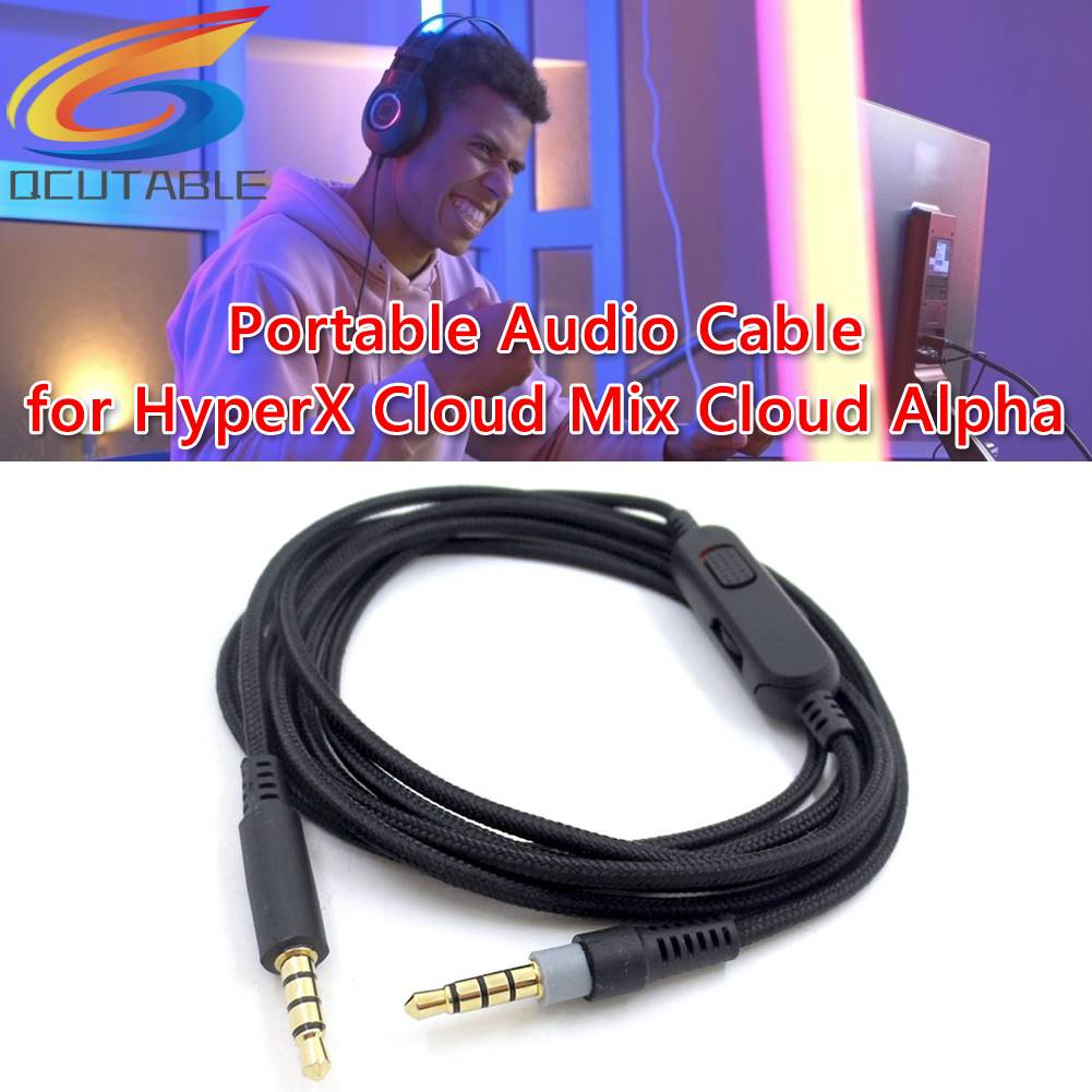 Dây Cáp Âm Thanh 3.5mm Dài 2m Cho HyperX Cloud Mix Cloud Alpha
