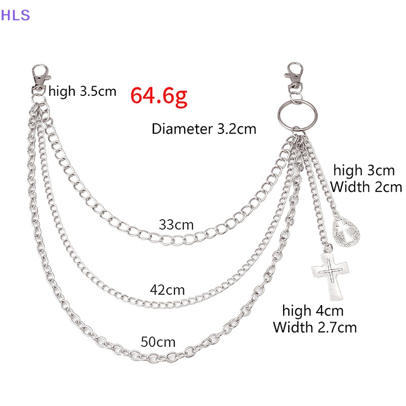 Dây Xích Kim Loại Nhiều Lớp Đeo Thắt Lưng Quần Jean Phong Cách Punk Cá Tính Cho Nữ