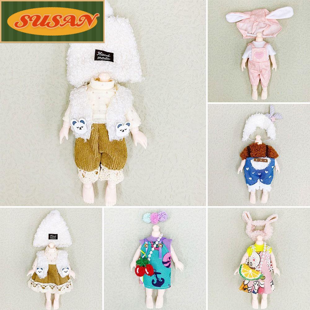 SUSANS Đầm Đồ Chơi Búp Bê Tỉ Lệ 1 / 12 Cho Búp Bê 1 / 11 Và Ob11 Ob11 Gsc 16~17cm