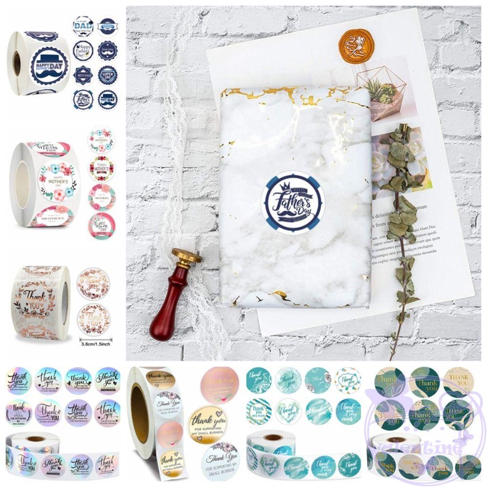 AVALENTINE Cuộn 500 Nhãn Dán Thank You 1.5inch Trang Trí Quà Tặng Xinh Xắn
