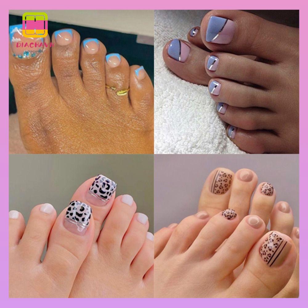 DIACHAVN Móng Chân Giả Che Phủ Toàn Diện Cho Nữ