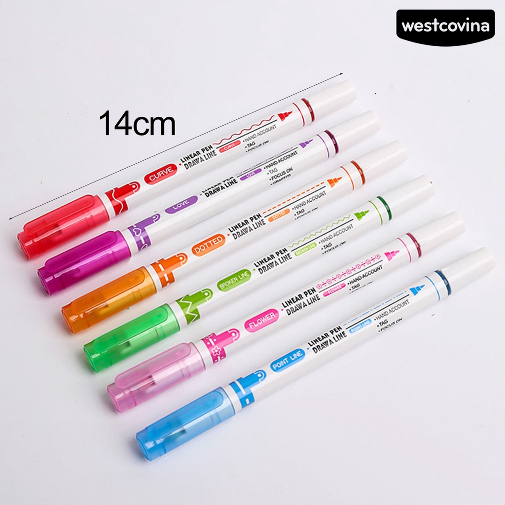 [WSTN]✎Set 8 Bút Kẻ Mắt Hai Đầu Khô Nhanh Đa Năng