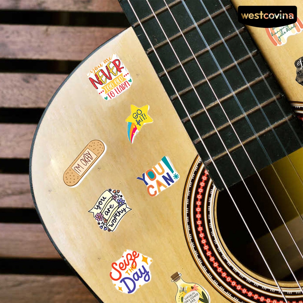 [WSTN] [WSTN]✎Bộ 50 Miếng Dán Họa Tiết Hoạt Hình Graffiti Chống Thấm Nước Không Phai Màu Tự Dính Không Bị Cảm Hứng Tiếng Anh