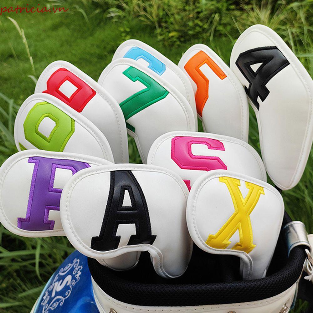 PATRICIA Bộ 10 Vỏ Bọc Gậy Đánh Golf Bằng Da PU Cao Cấp Màu Gradient 4-9 ASPX