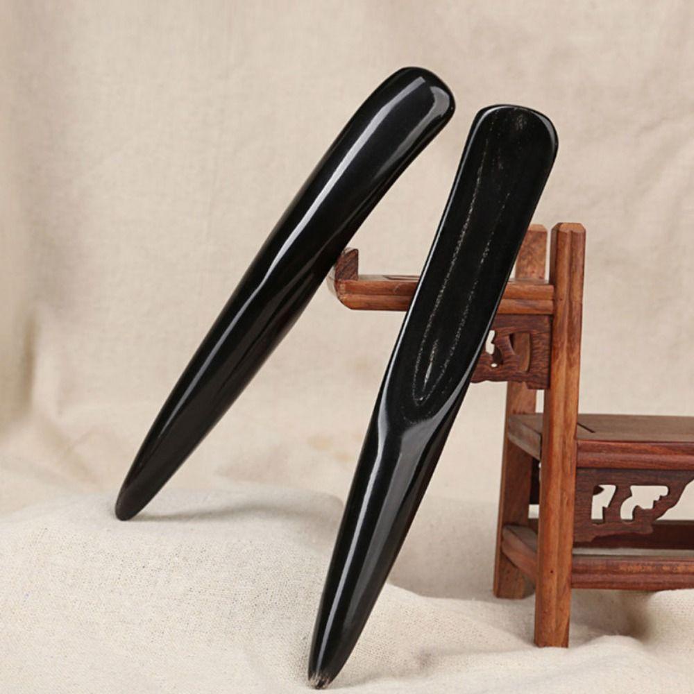 Gậy Mát Xa Cạo Gió Cầm Tay Bằng Sừng Trâu Đen Cho SPA