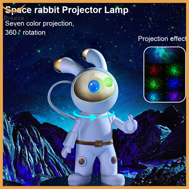 Đèn Chiếu Xoay 360 Độ Hình Thỏ Xinh Xắn