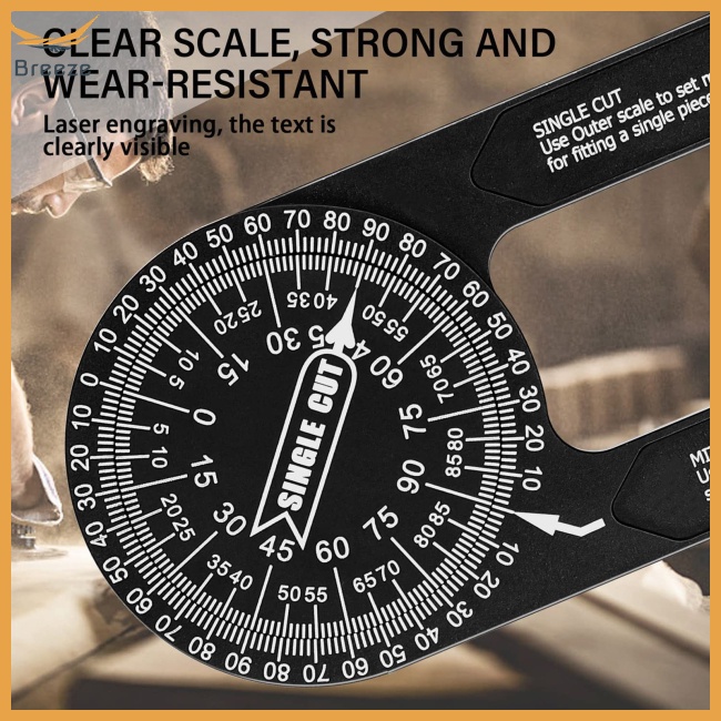 Thước Đo Góc 360 Độ Bằng Hợp Kim Nhôm Chuyên Dụng Cho Chế Biến Gỗ