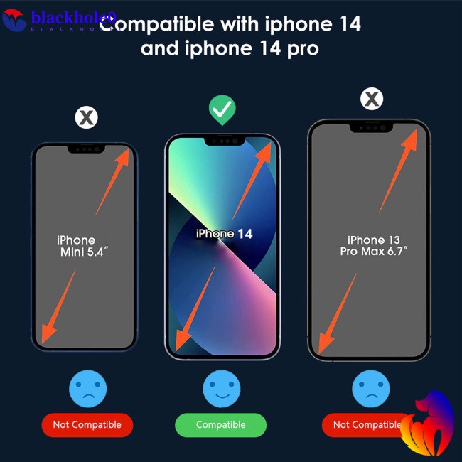 Kính Cường Lực Bảo Vệ Màn Hình Chống Tĩnh Điện Kèm Khay Lắp Đặt Cho Iphone14