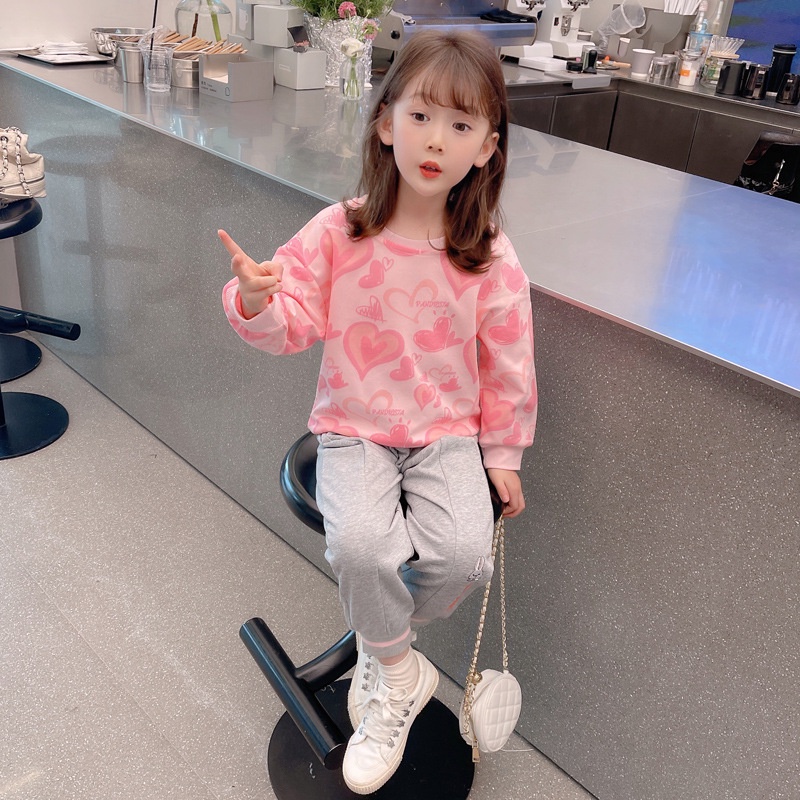 Áo Trẻ Em 90-140cm Xuân Thu Phong Cách Mới Cho Bé Thời Trang Áo Bé Gái Thời Trang Thời Trang Phù Hợp Với Tất Cả Trận Đấu Dài Tay Top Hợp Thời Trang