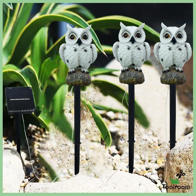 Đèn Ngủ Hình Chim Cú Sử Dụng Năng Lượng Mặt Trời Kèm Cọc Chặn