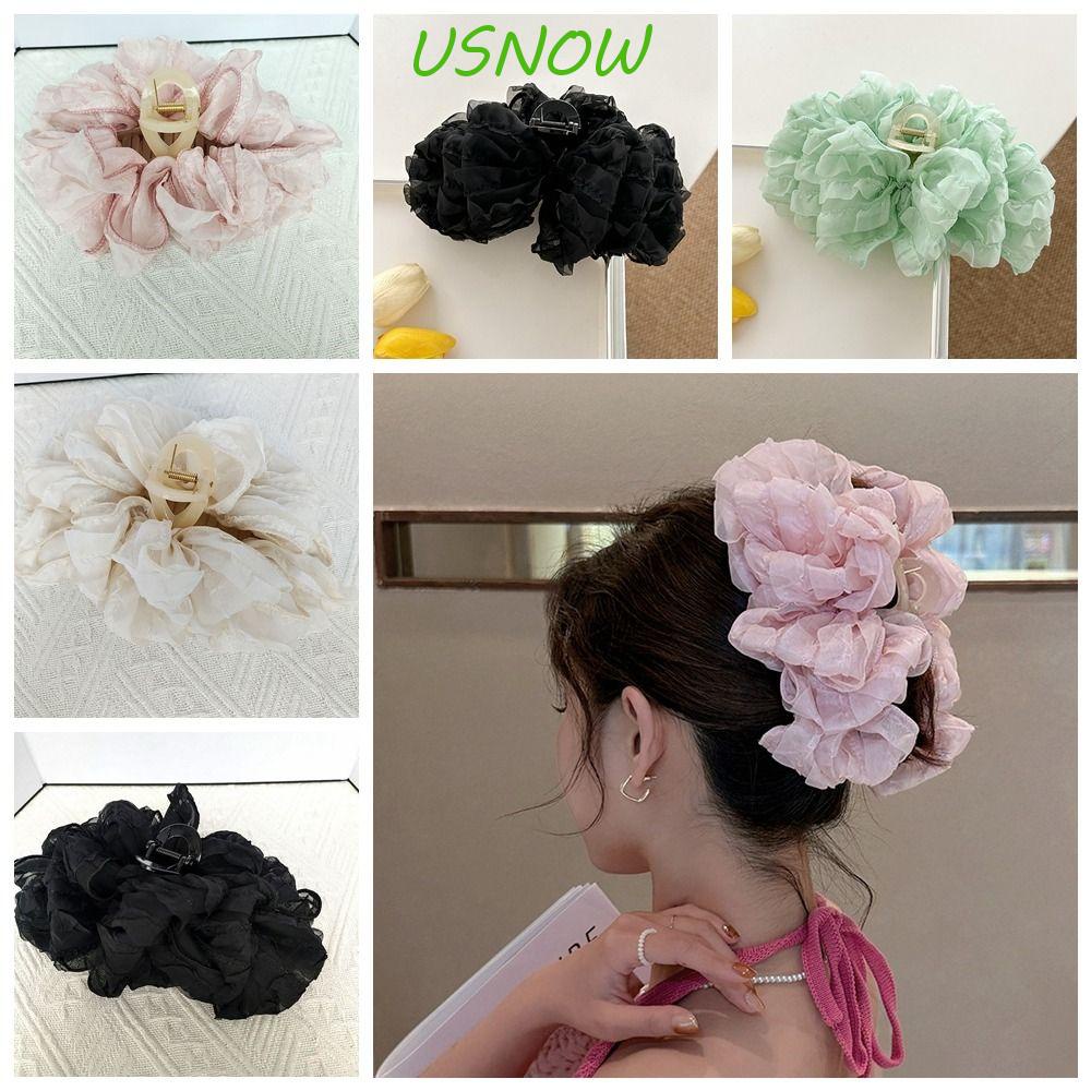 Kẹp Tóc Nơ Nhiều Lớp Bằng Acrylic Hình Cá Mập Cho Bé Gái