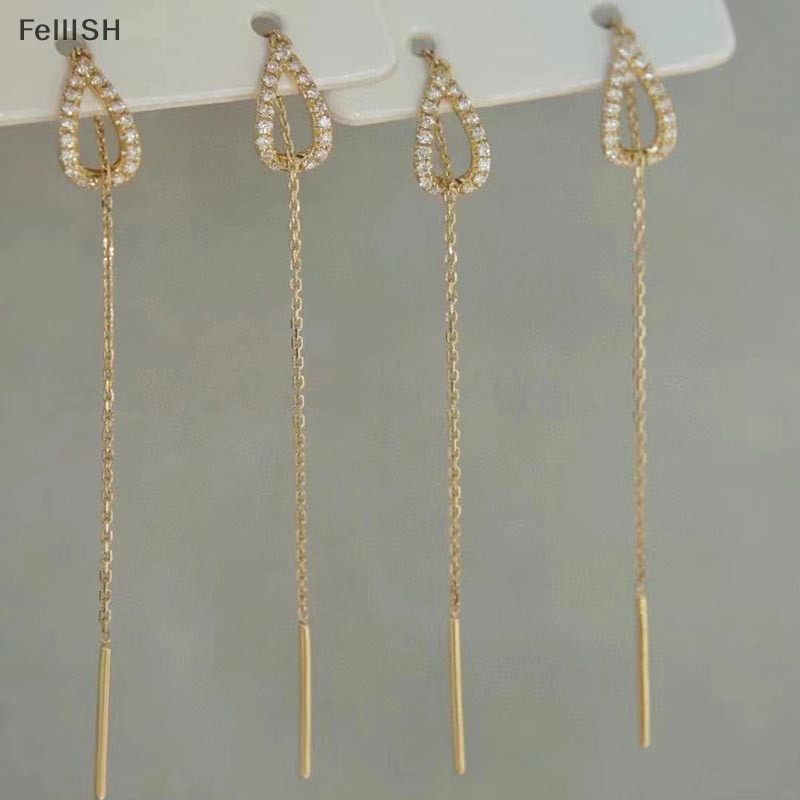 1 Đôi Bông Tai Dáng Dài Đính Đá Thời Trang 439br