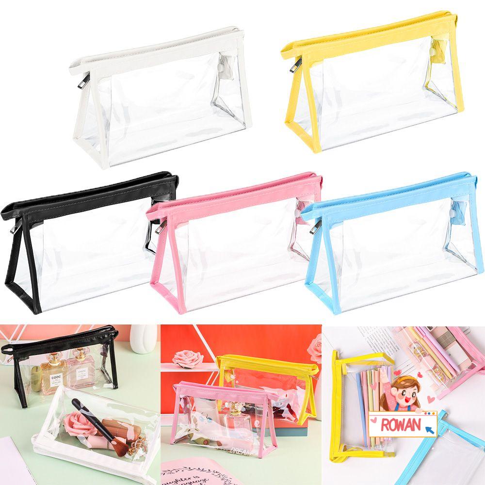 ROWANS Túi Đựng Bút Chì / Đồ Trang Điểm Sức Chứa Lớn Có Khóa Kéo