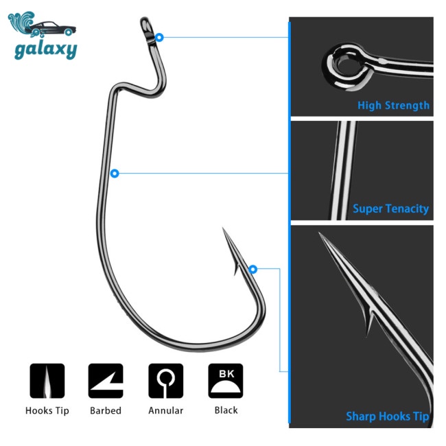 Galaxy Set 50 Lưỡi Câu Cá Bằng Thép Carbon Cao Cấp Kèm Hộp Đựng