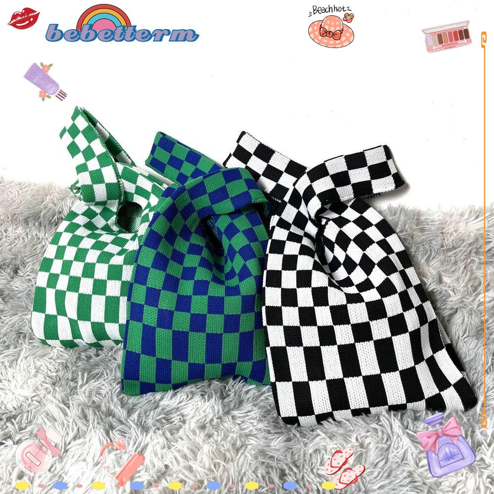 BEBETTERM Túi Xách Đan Len Đeo Vai Màu Sắc Thời Trang Dành Cho Nữ