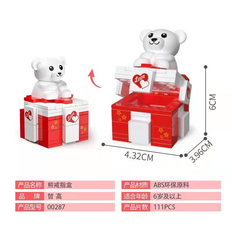 Bộ Đồ Chơi Lắp Ráp Lego Hộp Đựng Trang Sức Hình Chú Mèo Dễ Thương Cho Bé