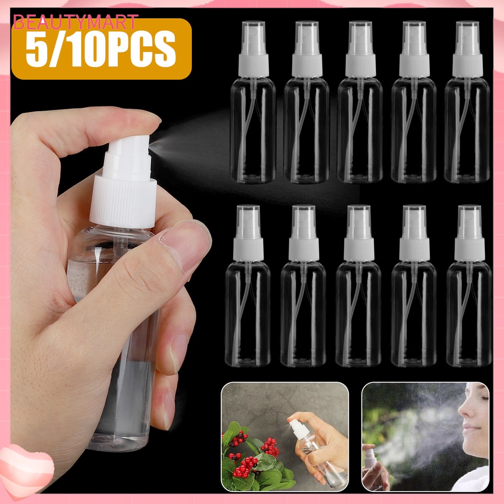 Set 10 / 5 Lọ Đựng Dung Dịch Mỹ Phẩm 60ml Chống Rò Rỉ Có Thể Tái Sử Dụng