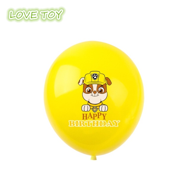 Set 10 Bong Bóng 12 inch Hình Chú Chó Hoạt Hình Dùng Để Trang Trí Tiệc Sinh Nhật Cho Bé