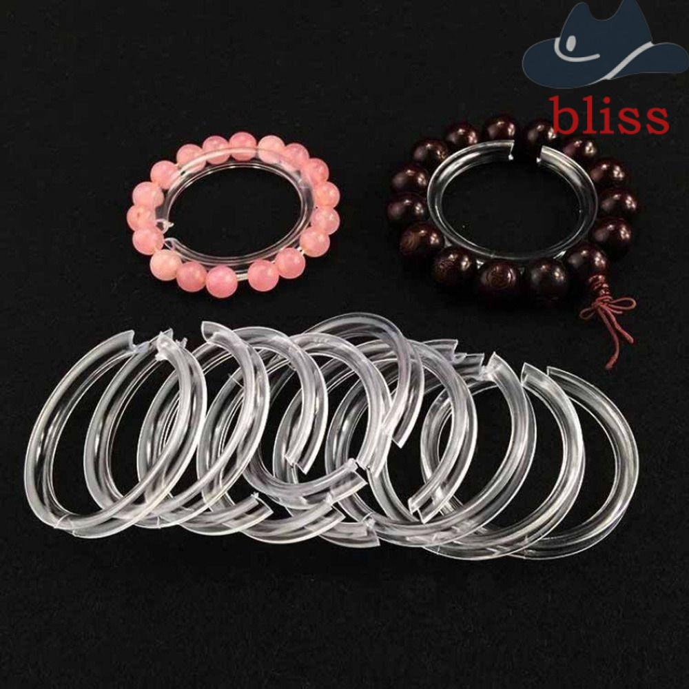 Bộ 10 Giá Đỡ Trưng Bày Trang Sức Hình Tròn Bằng Acrylic Trong Suốt