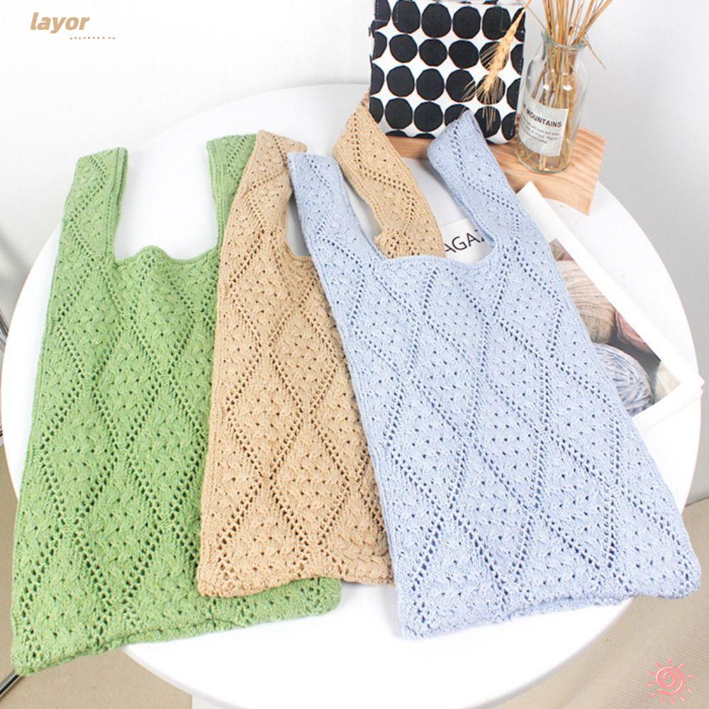 LAY Túi Tote Đeo Vai Thủ Công Tái Sử Dụng Được Mới