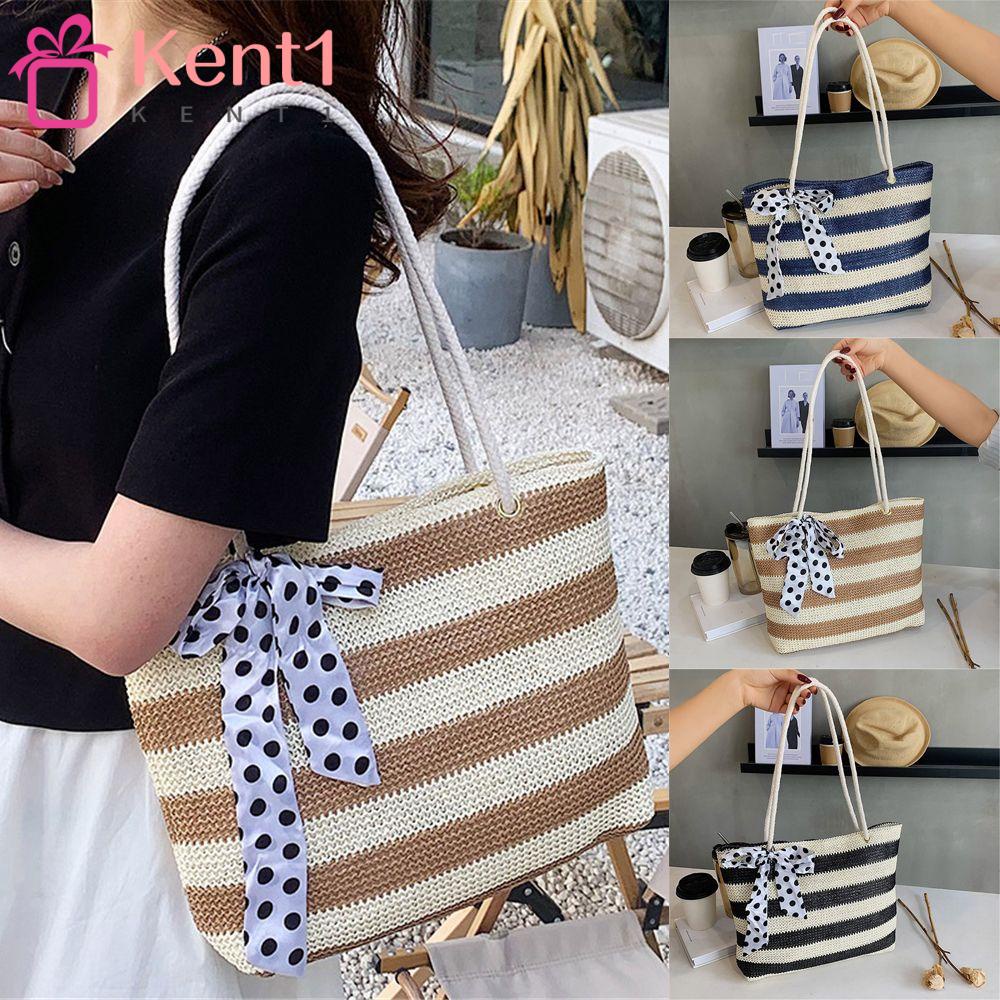 KENT1 Túi Xách Tote Đan Cói Cỡ Lớn Thời Trang Nữ Sành Điệu