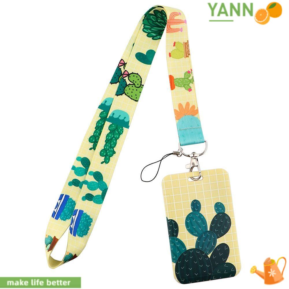 Dây Đeo Cổ Gắn Huy Hiệu ID Yoda1 Màu Xanh Lá Cây Xương Rồng Dễ Thương Mới Dành Cho Giáo Viên Văn Phòng