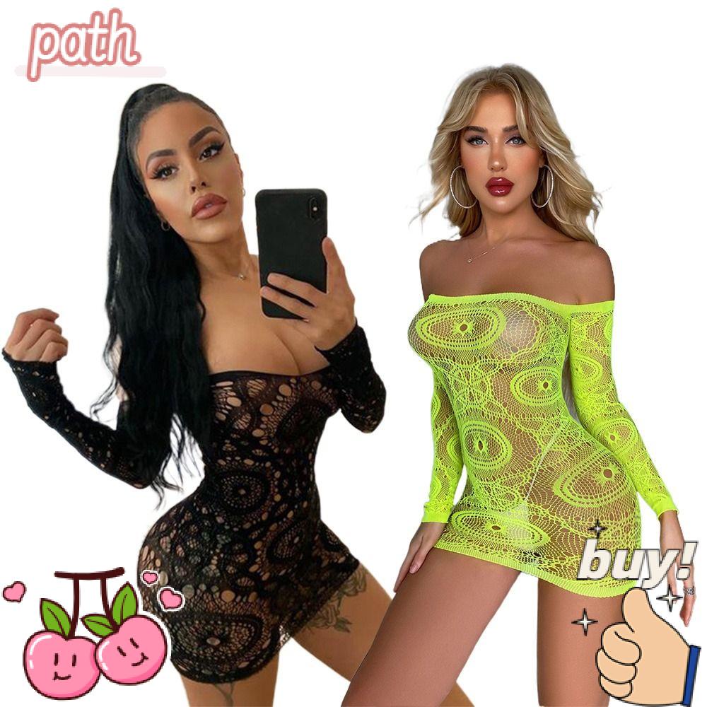 PATH Đầm Ngủ Kèm Nịt Bít Tất Thời Trang Gợi Cảm Cho Nữ