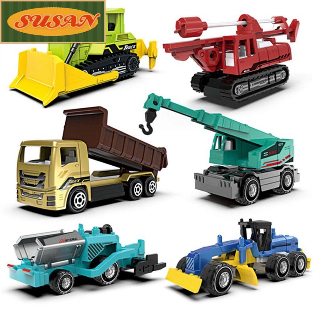 SUSANS Bộ Đồ Chơi Xe Công Trường Bằng Hợp Kim Chất Lượng