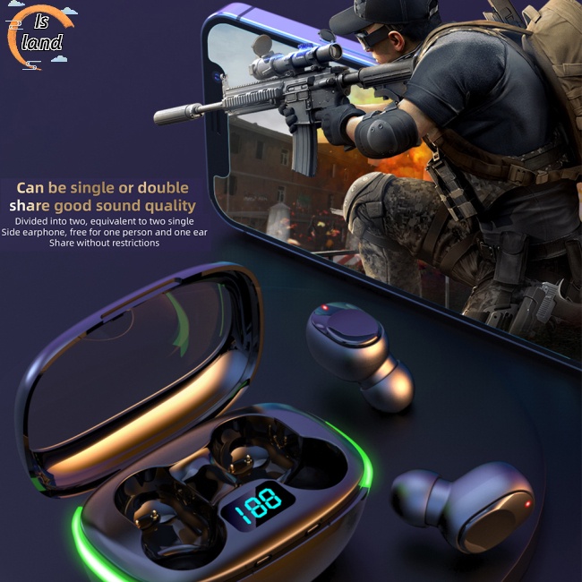 Tai Nghe Nhét Tai Tws Bluetooth Không Dây Giảm Tiếng Ồn Có Đèn Hiển Thị Y70