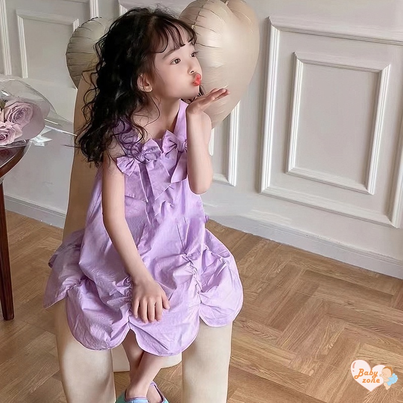 Bộ Khung Đồ Chơi Cho Bé❤Đầm Công Chúa Hai Dây Dài Đến Đầu Gối Bằng Vải Cotton Thời Trang Ngọt Ngào Cho Bé Gái