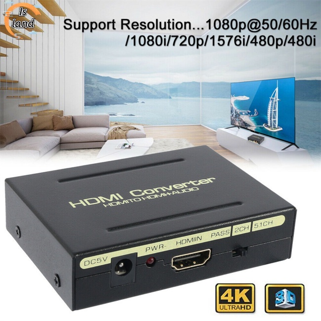Bộ Chia Âm Thanh Hdmi-compatible / Audio / spdif / r / l Đa Năng