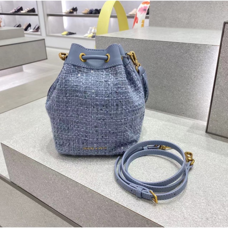 Túi Đeo Chéo Vải Tuýt Có Dây Rút CK210840452-1