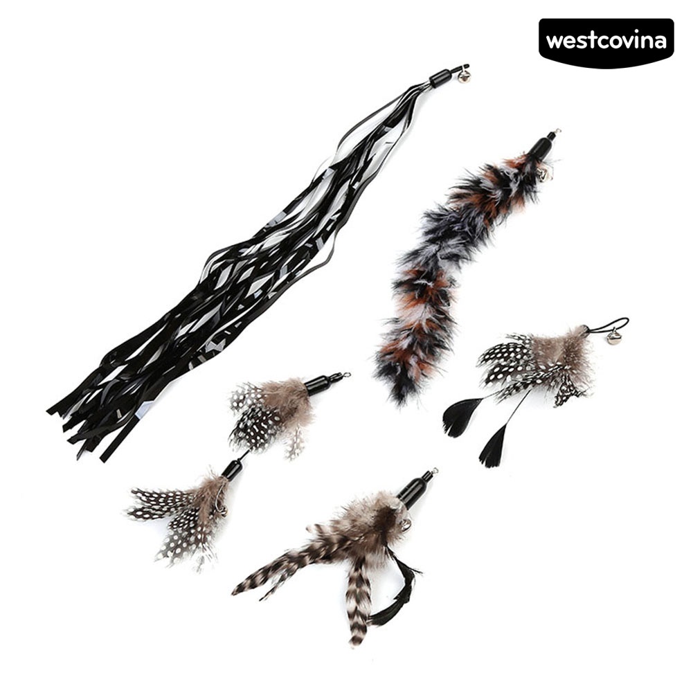 [COD]♞Set 6 Gậy Lông Vũ 3 Khúc Có Thể Thu Gọn Thay Thế Cho Mèo Cưng