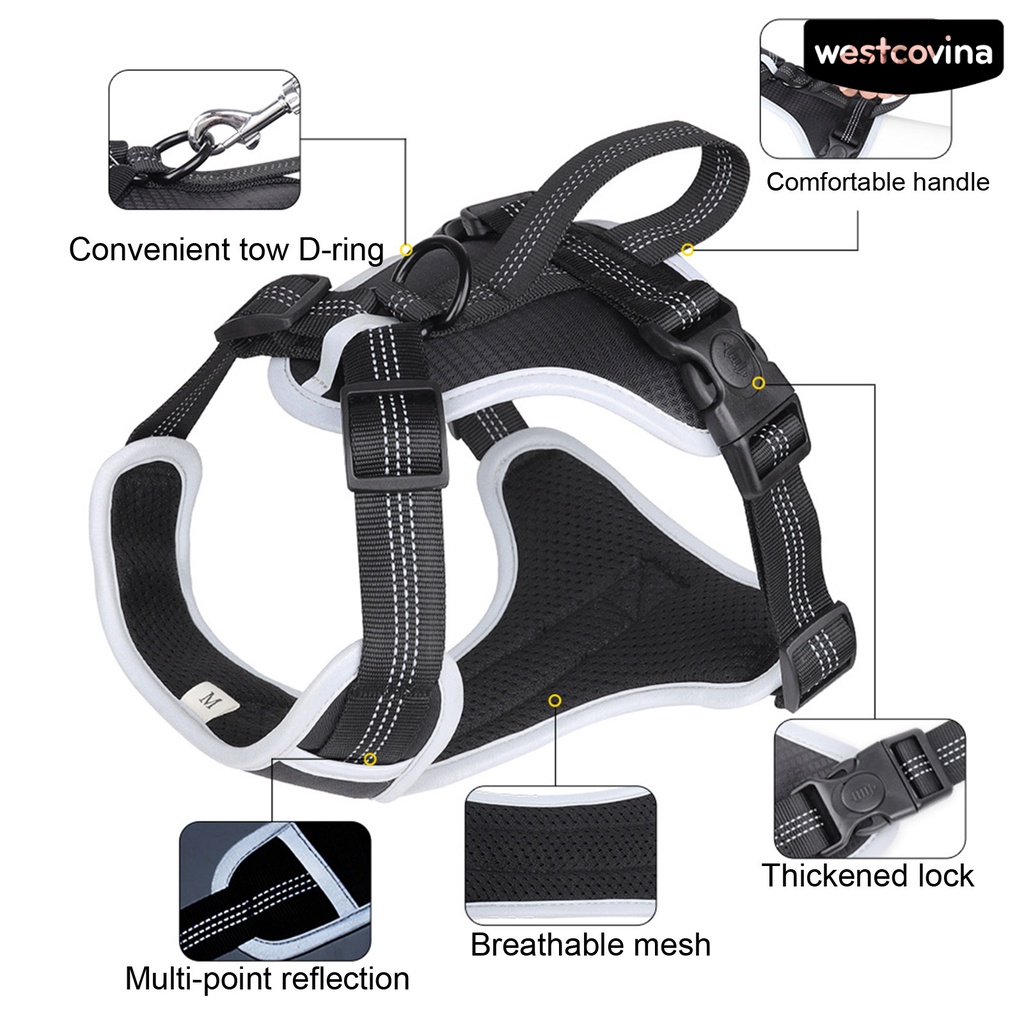 [COD]♞Dây Dắt Thú Cưng Đi Dạo Bằng Vải Oxford An Toàn Tiện Dụng