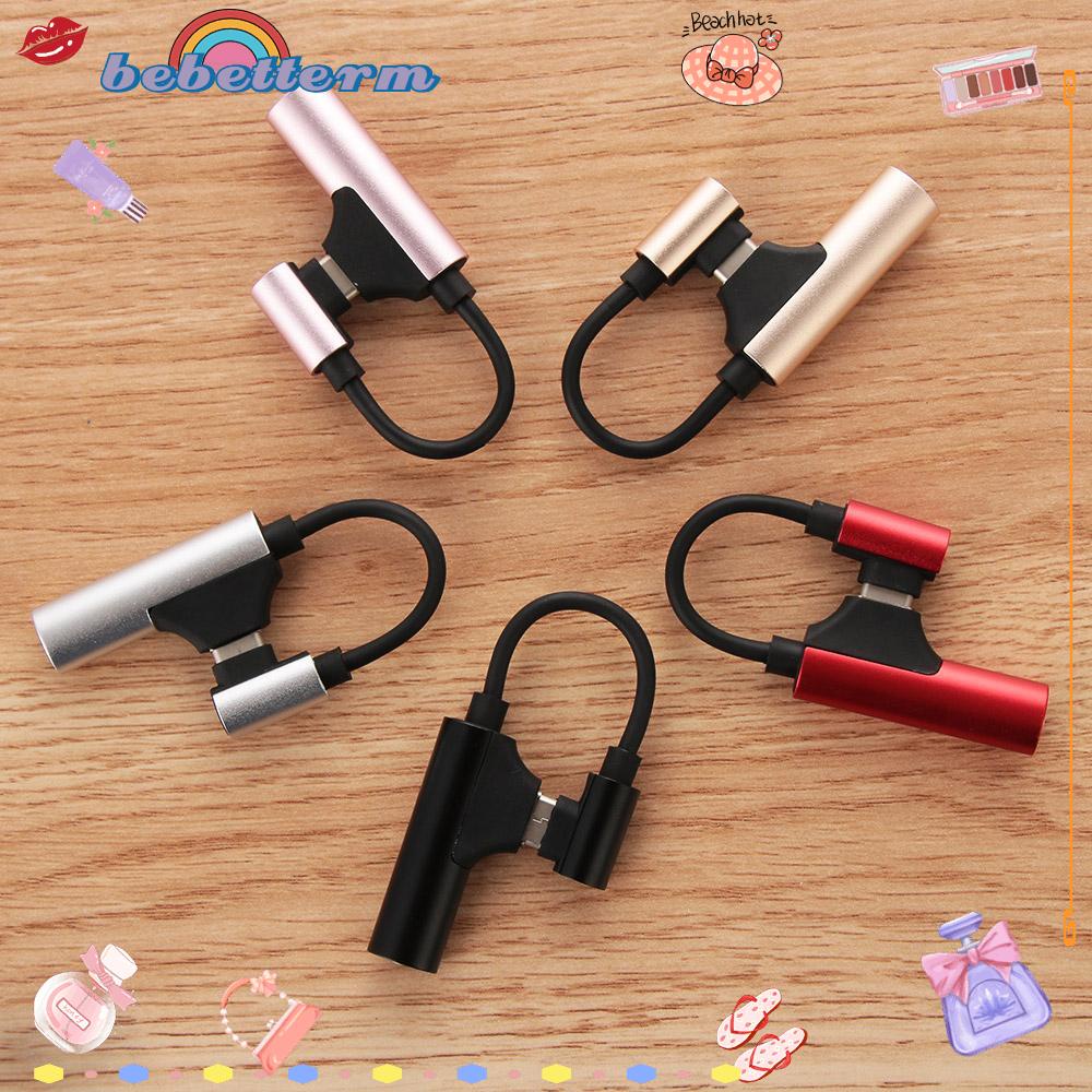BEBETTERM Đầu Chia Cổng Type-C Sang Cổng USB 3.5mm Cho Samsung S10 S9 Huawei Mate20