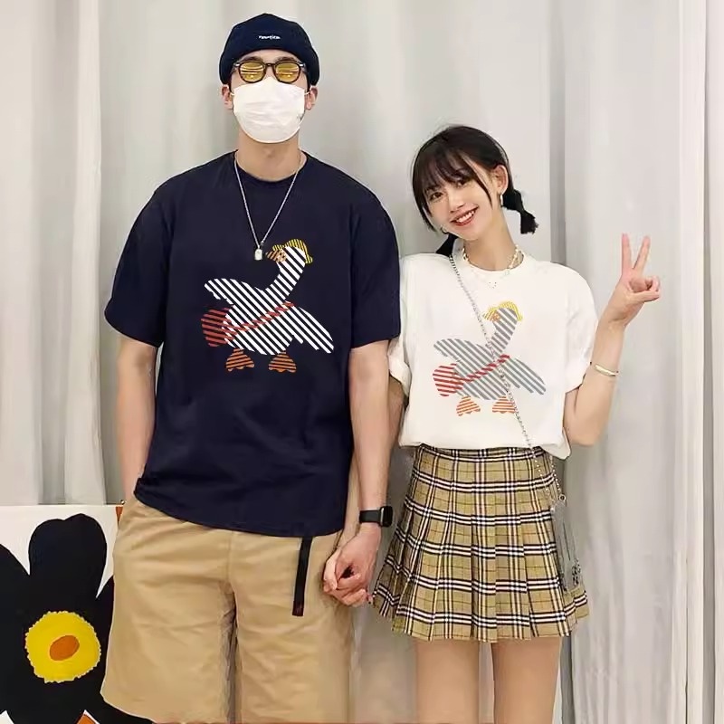 NRVP Áo Thun 100% Cotton Tay Ngắn In Họa Tiết Hoạt Hình Phong Cách Hàn Quốc Dành Cho Nữ