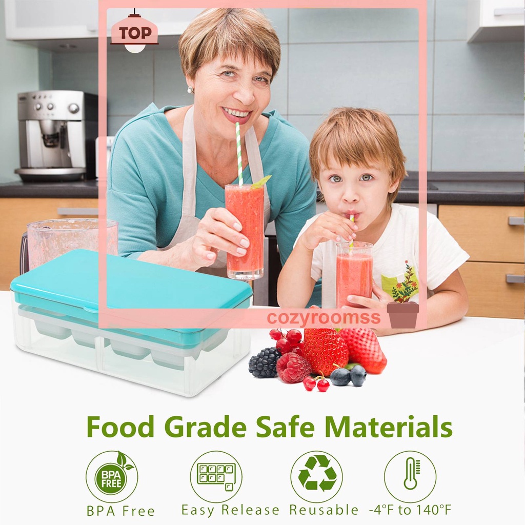 Bộ 2 Khuôn Làm Kem Chống Bụi Không Mùi DIY