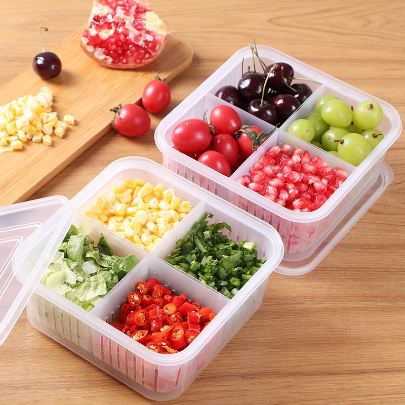 Hộp Đựng Thực Phẩm Hai Tầng Kín Đáo Cho Nhà Bếp