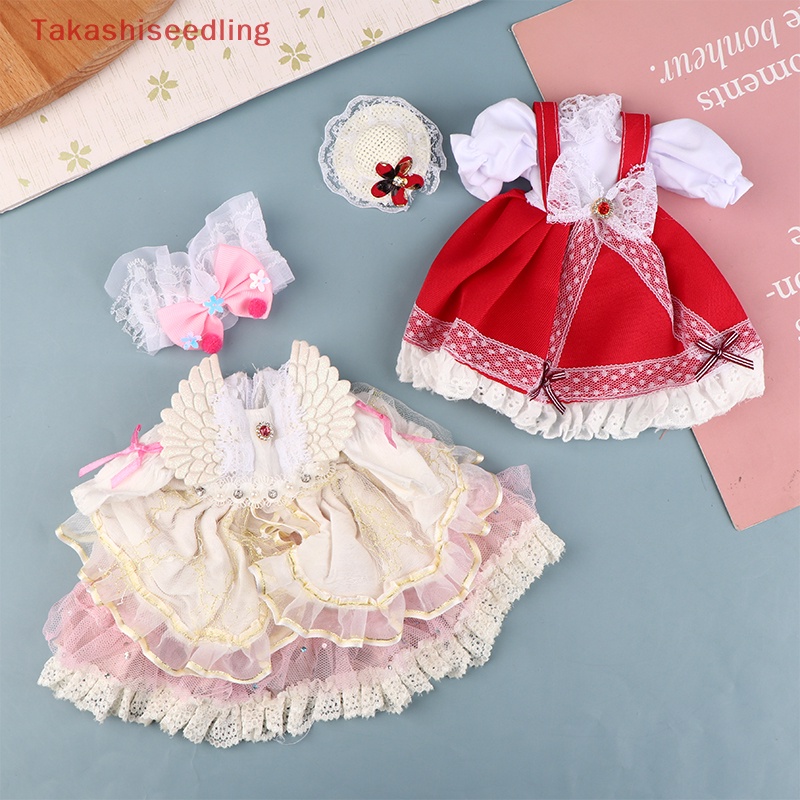 1 Bộ Quần Áo Búp Bê 30cm Mặc Váy Kẻ Sọc Thiết Kế Dễ Thương Cho Học Sinh