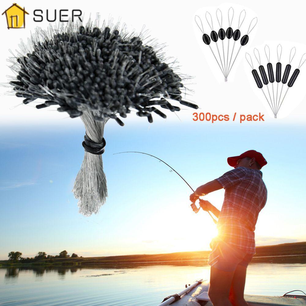 SUENIN Nút Chặn Phao Câu Cá Bằng Silicon Màu Đen Chuyên Dùng