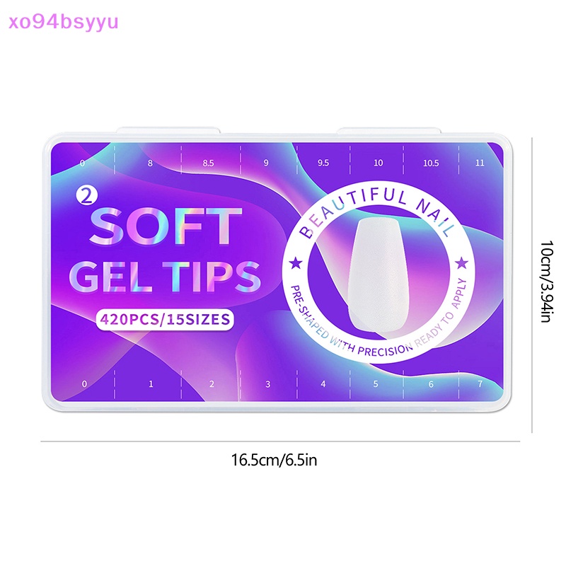 Set 420 Móng Tay Giả Ngắn Xo94Bsyu Chất Lượng Cao