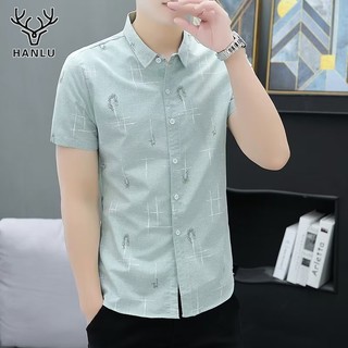 Áo Sơ Mi cotton Lanh Tay Lửng Thoáng Khí Kẻ Sọc Caro Phong Cách Hàn Quốc Cho Nam