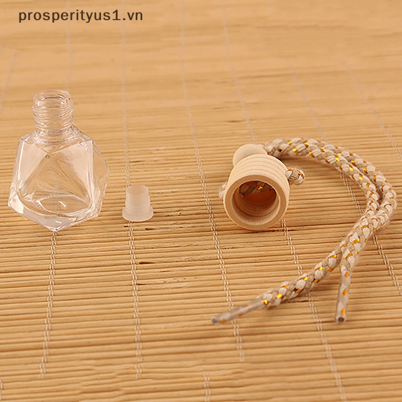 Mặt Dây Chuyền Lọ Thủy Tinh Rỗng Trong Suốt Hình Học Trang Trí Nội Thất Xe Hơi [prosperityus1] [prosperityus1]